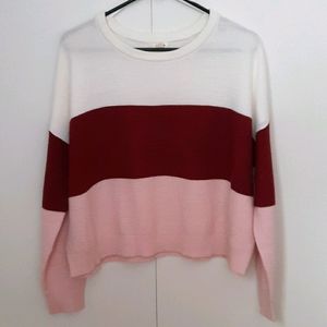 Garage tri-color knit style sweater